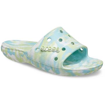 Crocs Classic Marbled Papucs Szandál Férfi Menta | HU 1225EBCX